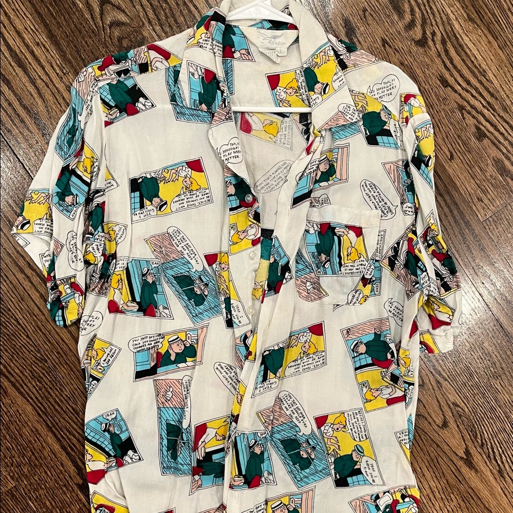 Vintage Comic button up shirt